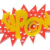 Kapow Badge Front Transparant Red/Yellow