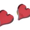 Heart Pins Side Red Mirror