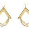 Pendulum Earrings Top Gold Mirror