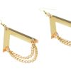 Pendulum Earrings Side Gold Mirror