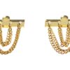 Hoopla Earrings Top Gold Mirror