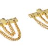 Hoopla Earrings Side Gold Mirror
