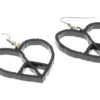 Peace & Love Earrings Side Black