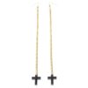 Mini Crosses Earrings Top Gold/Black