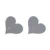 Hearts Earrings Front Silver Mirror
