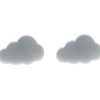 Clouds Earrings Front Grey