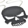 Skeltoranium Necklace Side Black Glitter