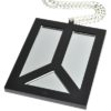 Peace Necklace Side Black/Silver Mirror