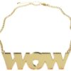 WOW Necklace Top Gold Mirror