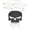 Skeltoranium (Teeth Chains) Necklace Top Black Glitter