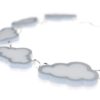 Every Cloud Has a Silver Lining Necklace Side White/Grey