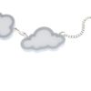 Every Cloud Has a Silver Lining Necklace Close White/Grey