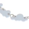 Silver Clouds Overhead Necklace Close White
