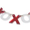 Hugs and Kisses Necklace Close Red Mirror/White