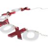 Hugs and Kisses Necklace Side Red Mirror/White
