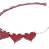 Mini Circle of Love Necklace Side Red Mirror
