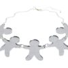 Team Gingerbread Necklace Top Silver Mirror