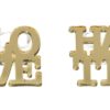 Love & Hate Rings Front Gold Mirror