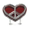 Peace and Love Ring Top Red Mirror/Silver Mirror