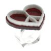 Peace and Love Ring Side Red Mirror/White